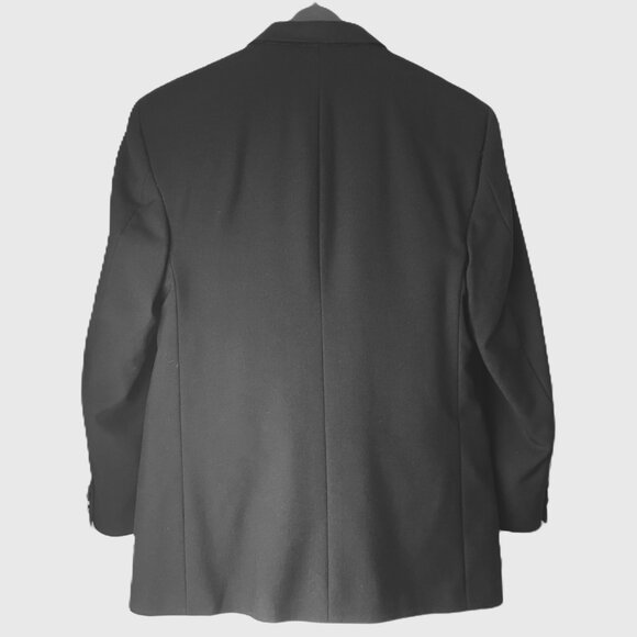 Sandini “Viceroy” Black Tuxedo Satin Notch Lapel Jacket R46 Pants R41, 100% Wool - Picture 2 of 10